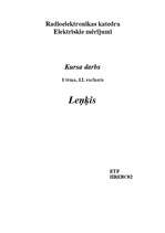 Referāts 'Elektriskie mērījumi - leņķis', 1.