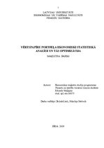 Diplomdarbs 'Vērtspapīru portfeļa ekonomiski statistiskā analīze un tās optimizācija', 1.
