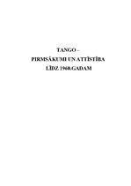 Referāts 'Tango - pirmsākumi un attīstība līdz 1960.gadam', 1.