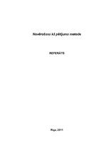 Referāts 'Novērošana kā pētījuma metode', 1.