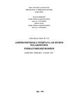 Konspekts 'Amperometriskā titrēšana ar diviem polarizētiem indikatorelektrodiem', 1.