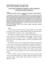 Referāts 'Pusaudžu estētisko vērtību aktualizēšana mūzikas mācību procesā', 1.