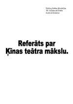 Referāts 'Ķīnas teātra māksla', 1.