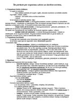 Konspekts 'Īss pārskats par organismu uzbūvi un dzīvības norisēm', 1.