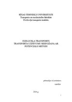Paraugs 'Transporta uzdevumu risināšana ar potenciālo metodi', 1.