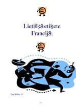 Referāts 'Lietišķā etiķete Francijā', 1.