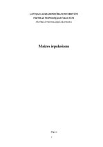 Referāts 'Maizes iepakošana', 1.