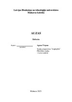 Referāts 'Auzas', 1.