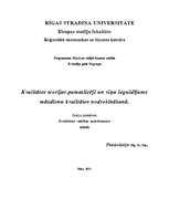 Referāts 'Kvalitātes vadība', 1.