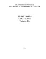 Paraugs 'Studiju darbs ķēžu teorijā', 1.