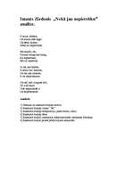 Konspekts 'Imants Ziedonis. Dzejoļa analīze "Nekā jau nepietrūkst"', 1.
