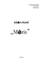 Referāts 'Albērs Kamī "Mēris"', 1.