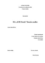 Diplomdarbs 'SIA "KTB Stende" finanšu analīze', 1.
