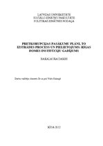 Diplomdarbs 'Pretkorupcijas pasākumu plāni, to izstrādes process un pielietojums: Rīgas domes', 1.