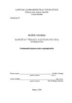 Diplomdarbs 'Kafejnīcas "Tērbata" ražošanas procesa optimizācija', 1.