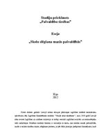 Eseja 'Skolu slēgšana mazajās pašvaldībās', 1.