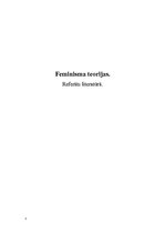 Konspekts 'Feminisma teorijas', 1.
