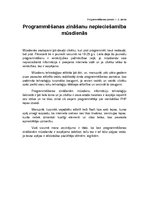 Konspekts 'Programmēšanas zināšanu nepieciešamība mūsdienās', 1.