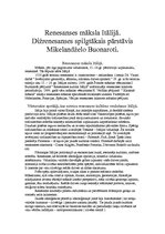 Referāts 'Renesanses māksla Itālijā.Dižrenesanses spilgtākais pārstāvis Mikelandželo Buona', 1.