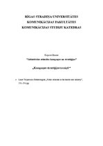 Konspekts 'Kampaņas stratēģijas treniņš veselības aprūpes jomā', 1.