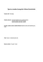 Konspekts 'Sporta stundas konspekts. Basketbols', 1.