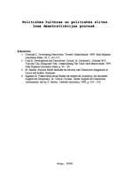 Eseja 'Politiskās kultūras un politiskās elites loma demokratizācijas procesā', 1.