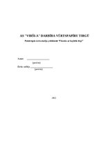 Referāts 'AS "Virši-A" darbība vērtspapīru tirgū', 1.