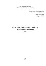 Eseja 'Svētā Aurēlija Augustīna Teodiceja "Confessines" 7.grāmatā', 1.