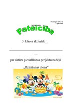 Prezentācija 'Projektu nedēļas konspekts "Dzimšanas diena"', 8.