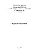 Eseja 'K.Rojas adaptēšanās teorijas', 1.