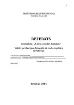 Referāts 'Valsts probācijas dienests kā sodu izpildes institūcija', 1.