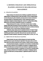 Referāts 'Strategic and operational planning', 3.