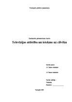 Referāts 'Televīzijas attīstība un ietekme uz cilvēku', 1.