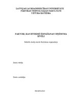 Referāts 'Faktori, kas ietekmē ēdināšanas uzņēmuma izvēli', 1.