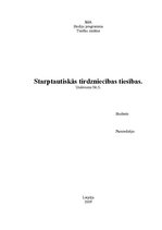 Paraugs 'Starptautiskās tirdzniecības tiesības', 1.