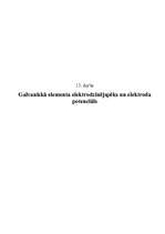 Konspekts 'Galvaniskā elementa elektrodzinējspēks un elektroda potenciāls', 1.