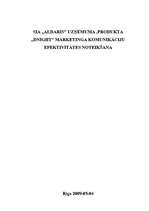 Referāts 'Mārketinga komunikāciju efektivitātes noteikšana', 1.