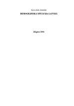 Referāts 'Demogrāfiskā situācija Latvijā', 1.