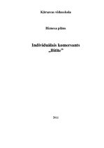 Biznesa plāns 'Medus pārstrādes uzņēmums - IK "Bitīte"', 1.