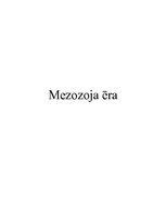 Referāts 'Mezozoja ēra', 1.