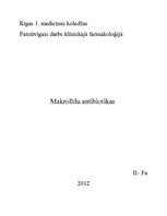 Konspekts 'Makrolīdu antibiotikas', 1.