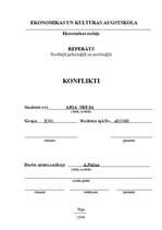 Referāts 'Konflikti', 1.