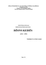 Referāts 'Džons Keidžs', 1.