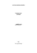 Konspekts 'Spēles', 1.