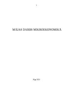 Konspekts 'Mājas darbs mikroekonomikā', 1.