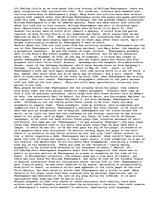 Eseja 'The Controversy of William Shakespeare', 1.