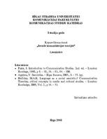 Konspekts 'Komunikācija', 1.