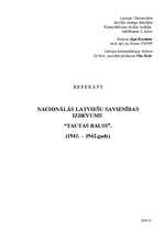Konspekts 'Nacionālās latviešu savienības izdevums "Tautas balss"', 1.