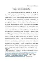 Eseja 'Vārda brīvības robežas', 1.