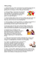 Konspekts 'Child Psychology', 1.